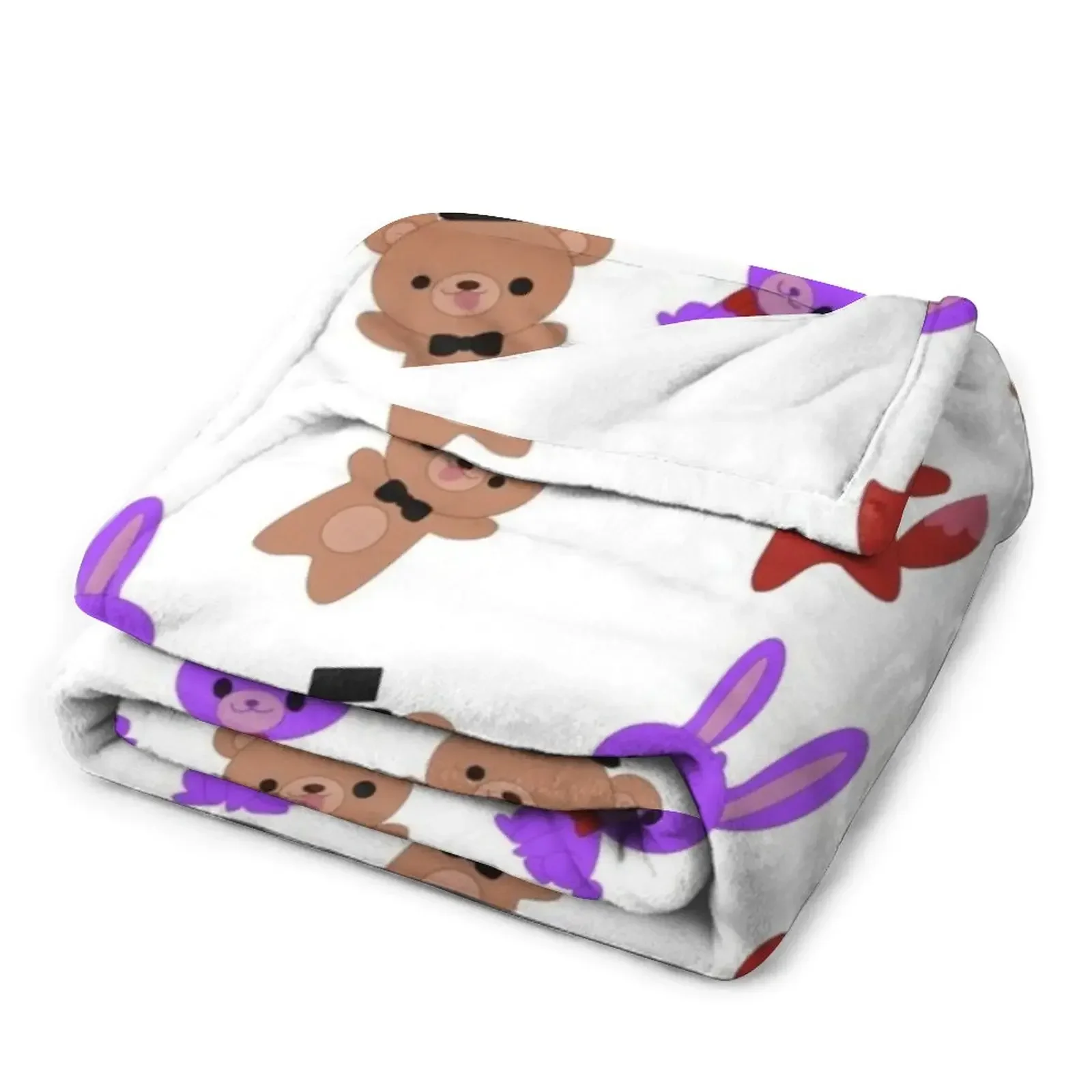 Cute Fnaf Pattern Throw Blanket Plaid on the sofa Sofas 3