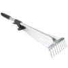 Cleaning Tools Foldable Garden Rake Leaf Fallen Leaves Foldable Garden Raker Foldable Garden Handle Steel Gardening Shrub Rake 1