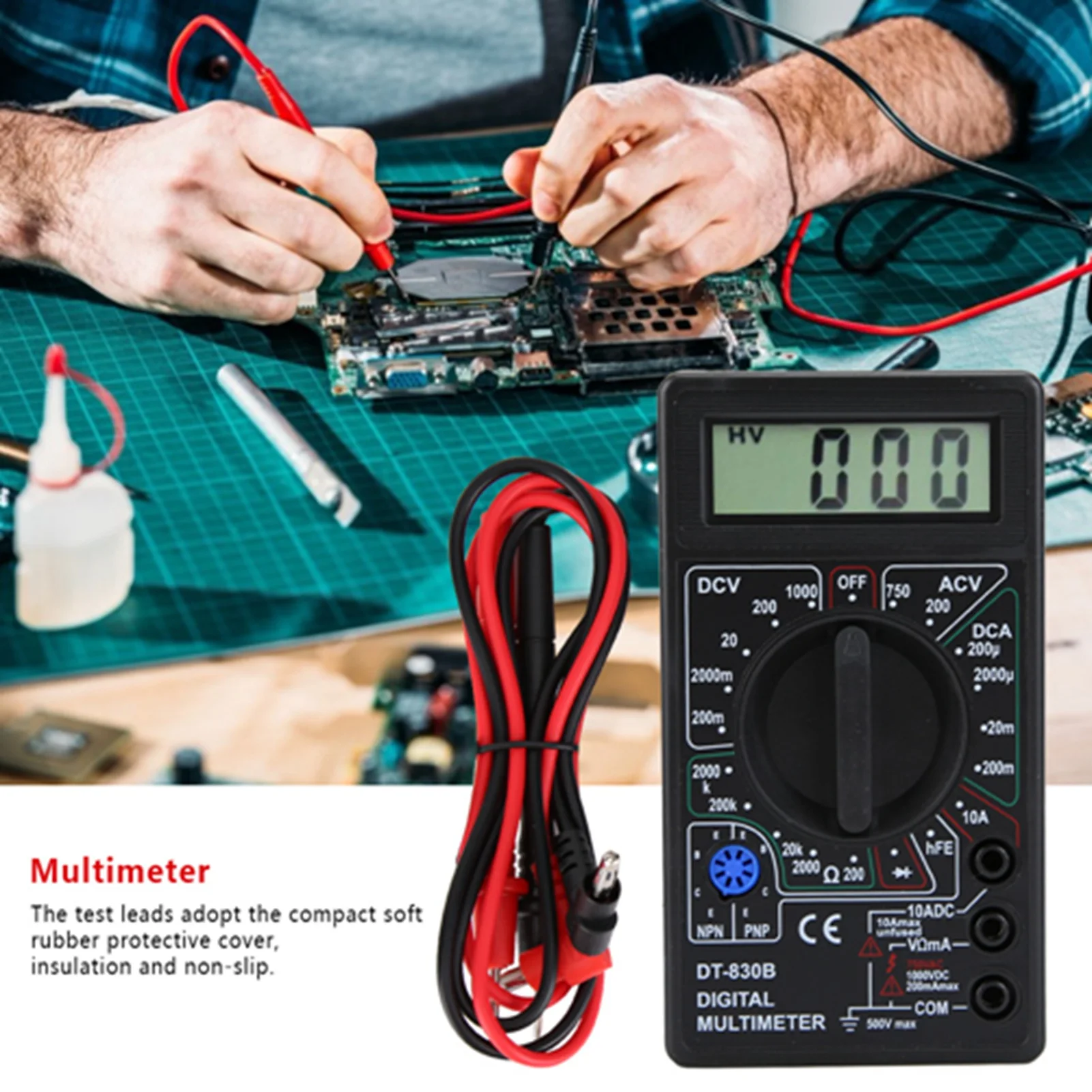 Digital Multimeter for Amp Volt Ohm Test