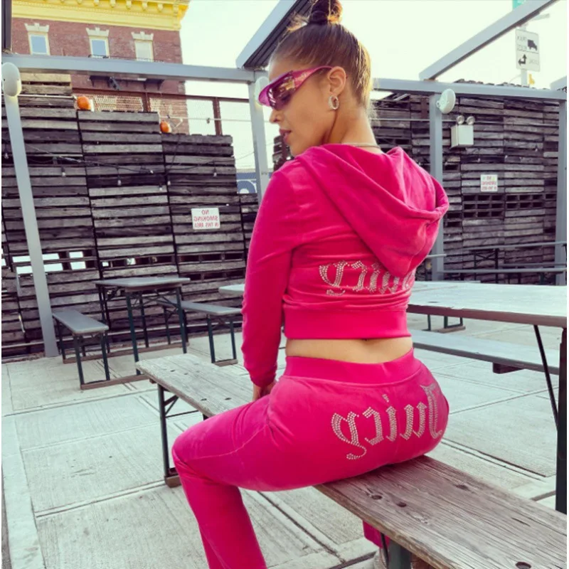 Women Casual 2 Piece Outfit Tracksuits High Waist Flared Pant Workout Sets  with Pockets 