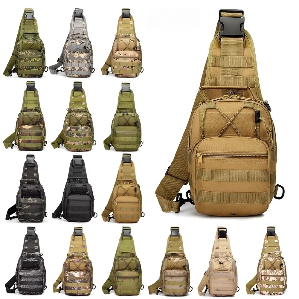 Waterproof Outdoor Chest Sling Bag Men Tactical Crossbody Shoulder Bag Sport Travel Sling Bag for Men Backpacks Men's Fanny Pack