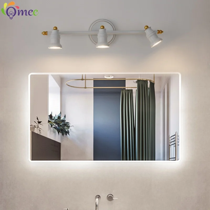 Led Mirror Lights Wall Lamps Bathroom Waterproof White Black LED Flat Lamp Modern Indoor Wall lamp Bathroom Lighting Make Up