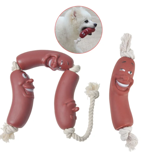 os a macher chien à mâcher en forme de saucisse pour chien, 1/3 pièces, interactif, amusant