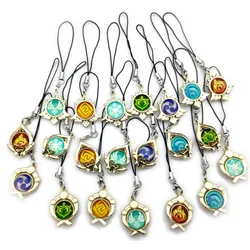 Game Genshin Impact God Of Vision Cosplay Keychain Mondstadt Inazuma Sumeru Liyue Phone Pendant Key Chains Accessories Keyrings