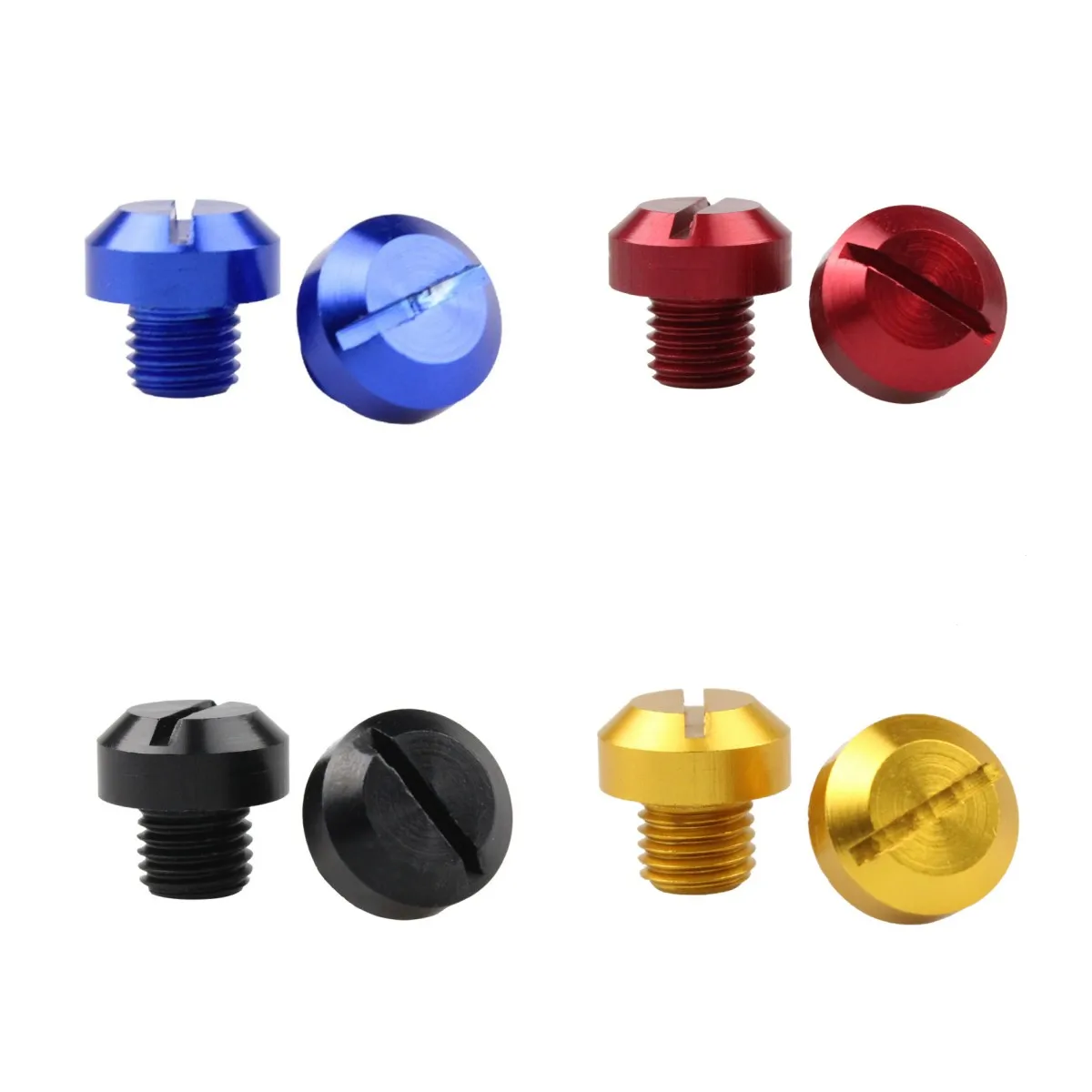 2Pcs Anti-Rust Motorcycle CNC Aluminum M10 x 1.25 Rear view Mirror Hole Plugs Screws Bolts Covers Caps Motorcycle Mirror