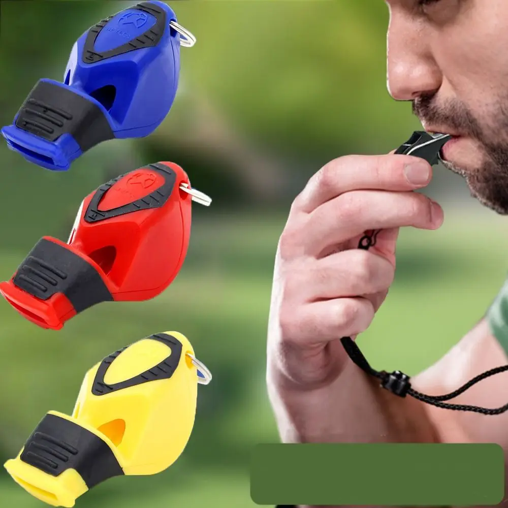 

PVC Hand Whistle High Quality Loud Sound Training Accessories Referees Whistles Portable Multi-coclor Outdoor Survival Whistle