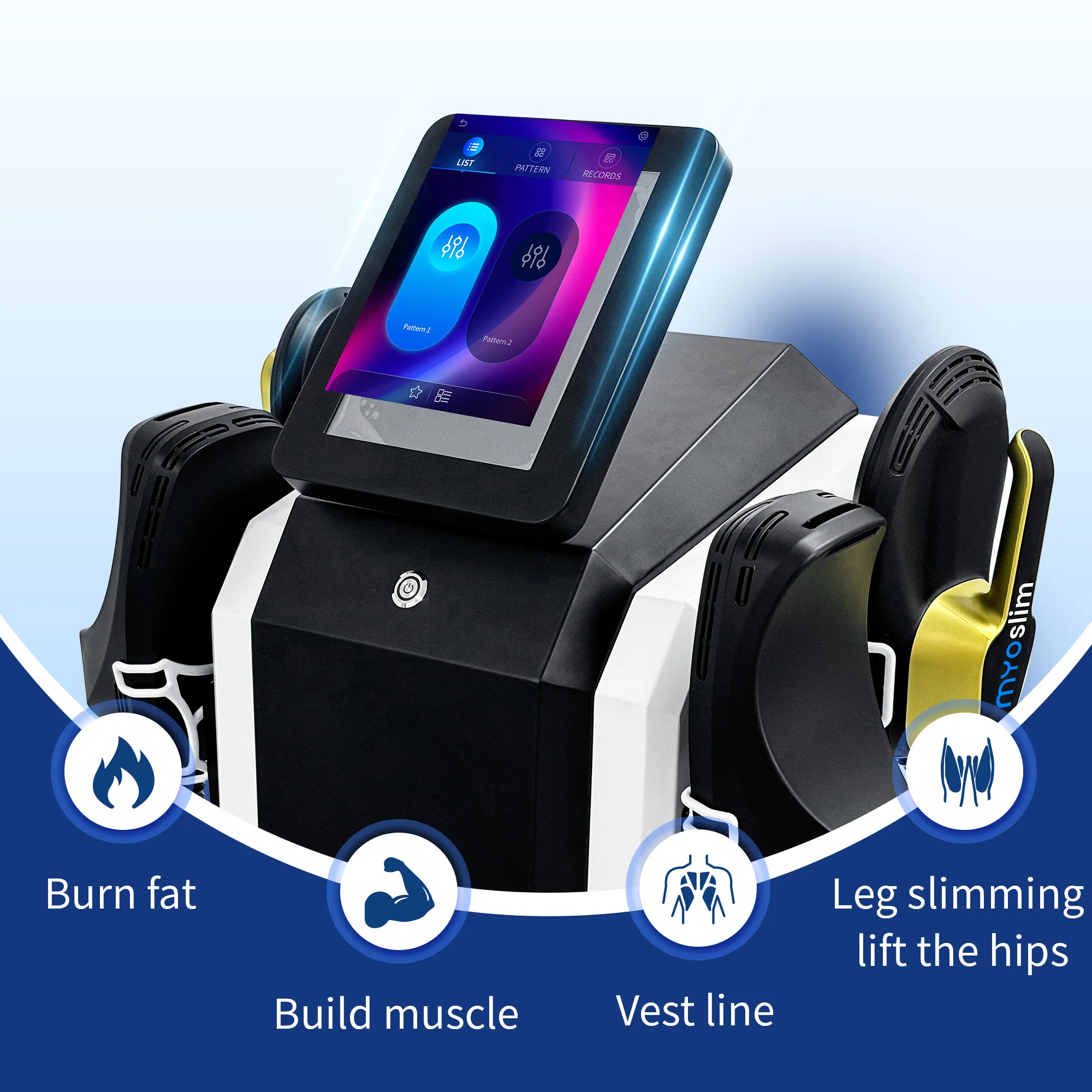 myoslim Neo Body Sculpting Machine Shaping 6500W 200hz Radio Frequency RF Muscle Stimulator Device 3