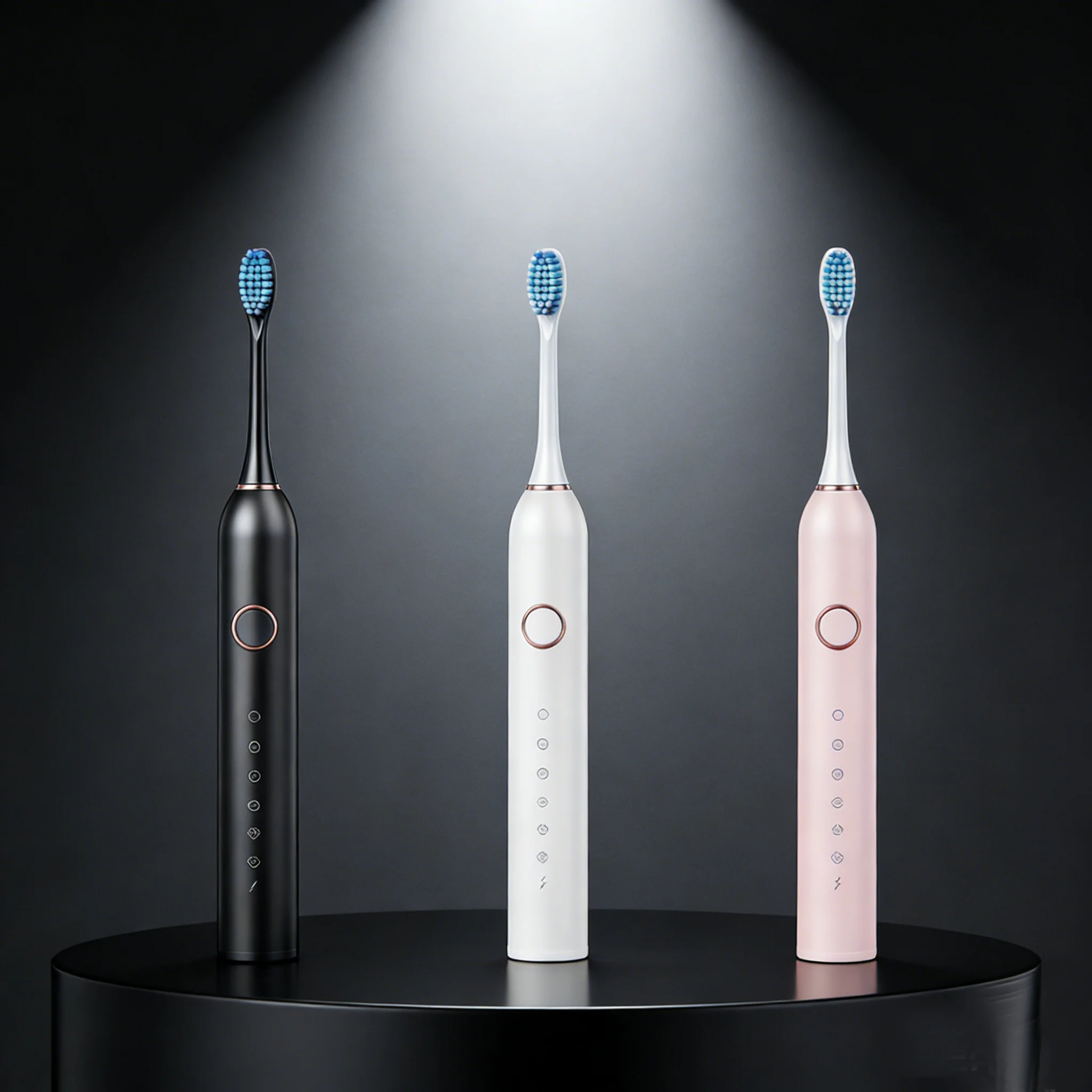 Adults Sonic Electric Toothbrush with 6 Cleaning Modes USB Rechargeable with Multiple Replacement Brush Heads 3