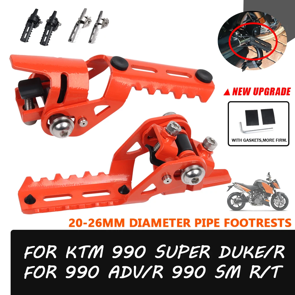 Accessori Moto 20-26Mm Morsetti Pedane Anteriori Poggiapiedi Poggiapiedi Pieghevoli Per Ktm 990 Super Duke R 990 Adv R 990 Sm T Parti