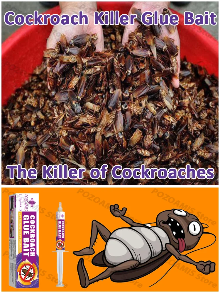 Pozoamis Cockroach Gel Bait Effective Pest Control Kill Cockroaches Long Lasting Formula Safe Indoor Home Application Non Toxic