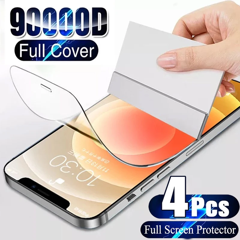 Full Coverage Hydrogel Screen Protector For IPhone 16, 15, 14, 13, 11, 7 - Front & Back