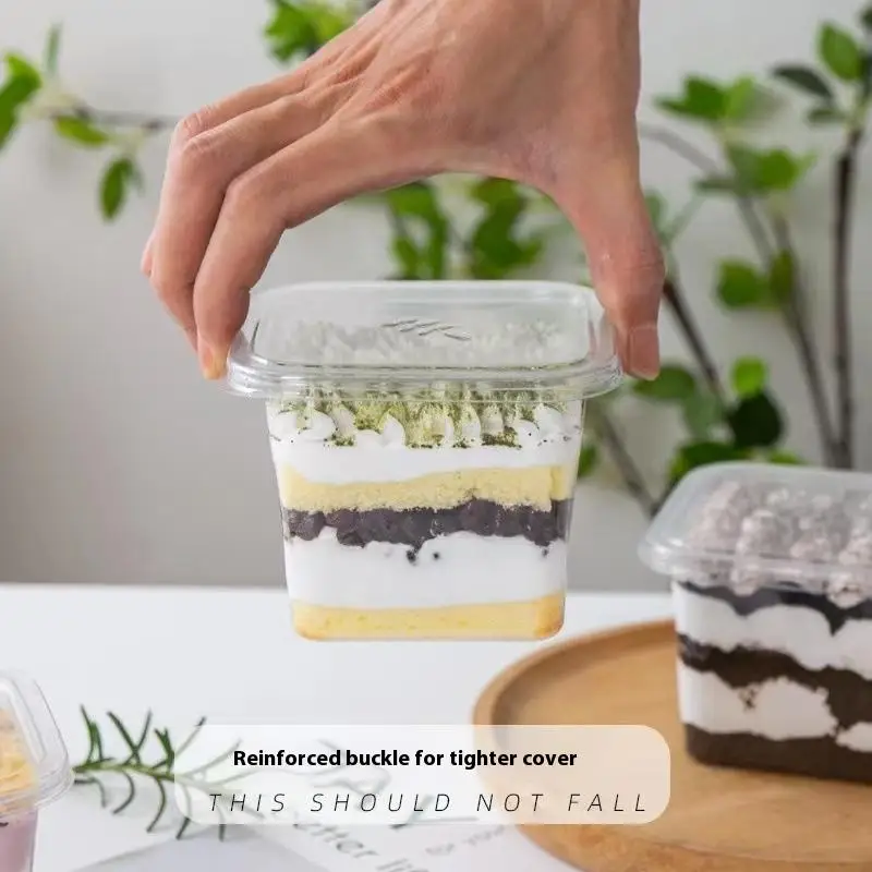 10/50 Pcs Transparent Cupcake Packaging Boxes with Lids, Disposable Dessert Containers,... - SKU TCPB2003 - UGI Packaging