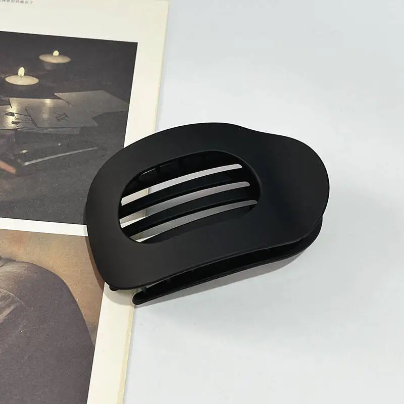 Neue Ankunft Heißer Verkauf Flache Oval Haar Klaue Clip Matte Entenschnabel Clip Back-of-Kopf Brötchen Haar zubehör Einfache Clip Haar Ornament – Detail 14