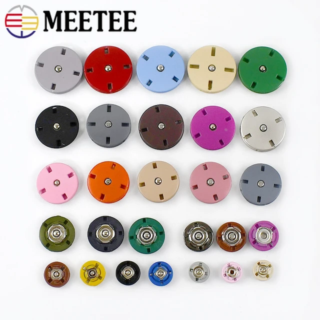 Metal Snap Buttons,Fasteners, Snap Fasteners,Snap Button,Hidden Sew  Snap,Press Studs,10/30 Sets Metal DIY Sewing Bags Garment Coat Down Jacket  Leather