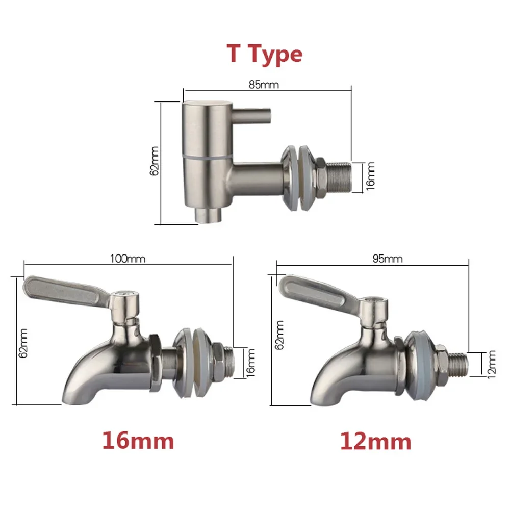 Stainless Steel Wine Barrel Faucet High Temperature Resistance Water Dispenser Spigot Convenient Juice Beverage Tap beverage dispenser faucet brewing faucet