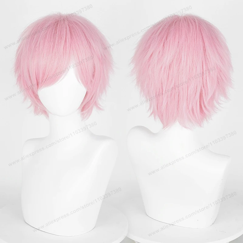 30cm Multicolor Short Straight Heat Resistant Synthetic Cosplay Wig