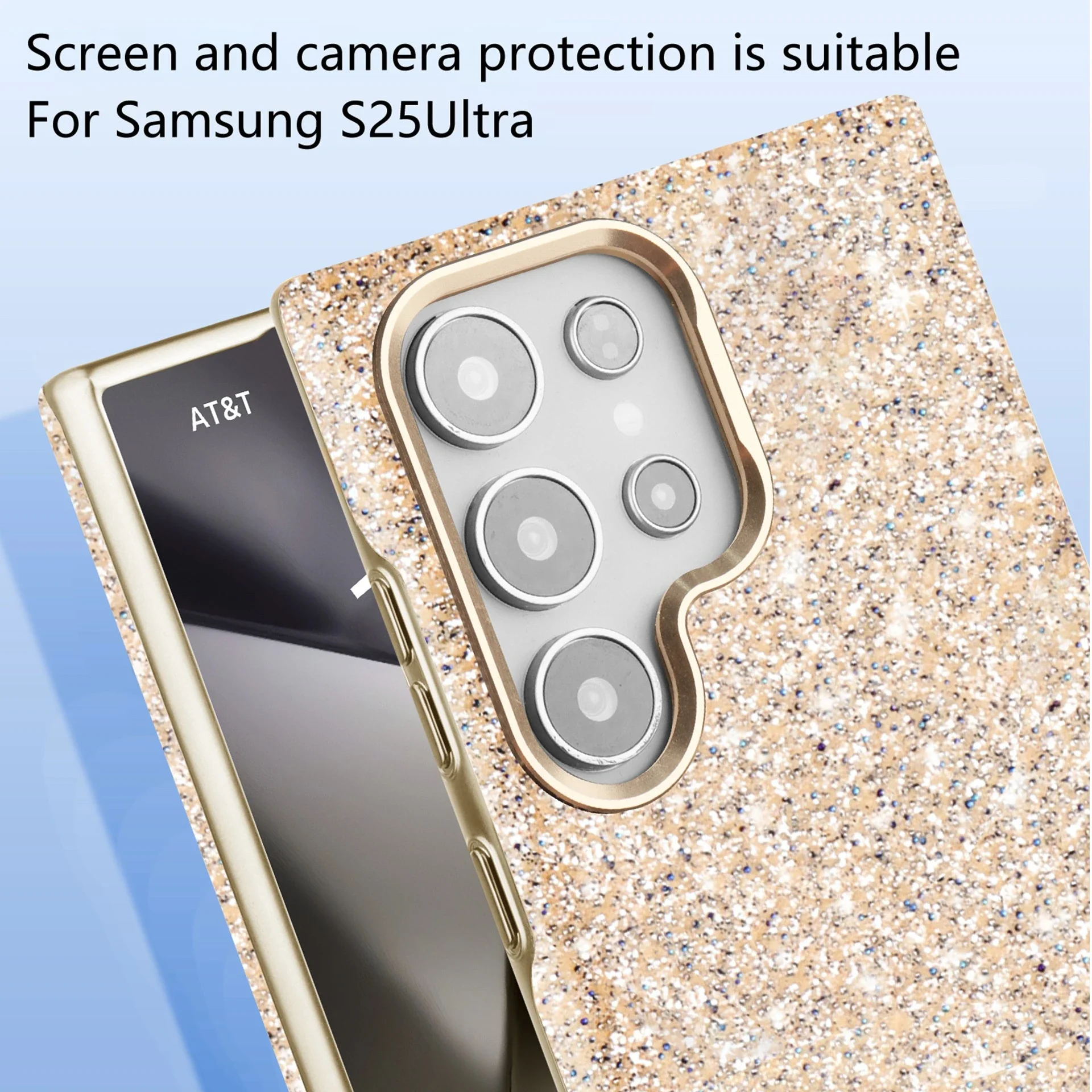 Glitter Bling Magnetic Attraction Phone Case with Electroplating Bumper