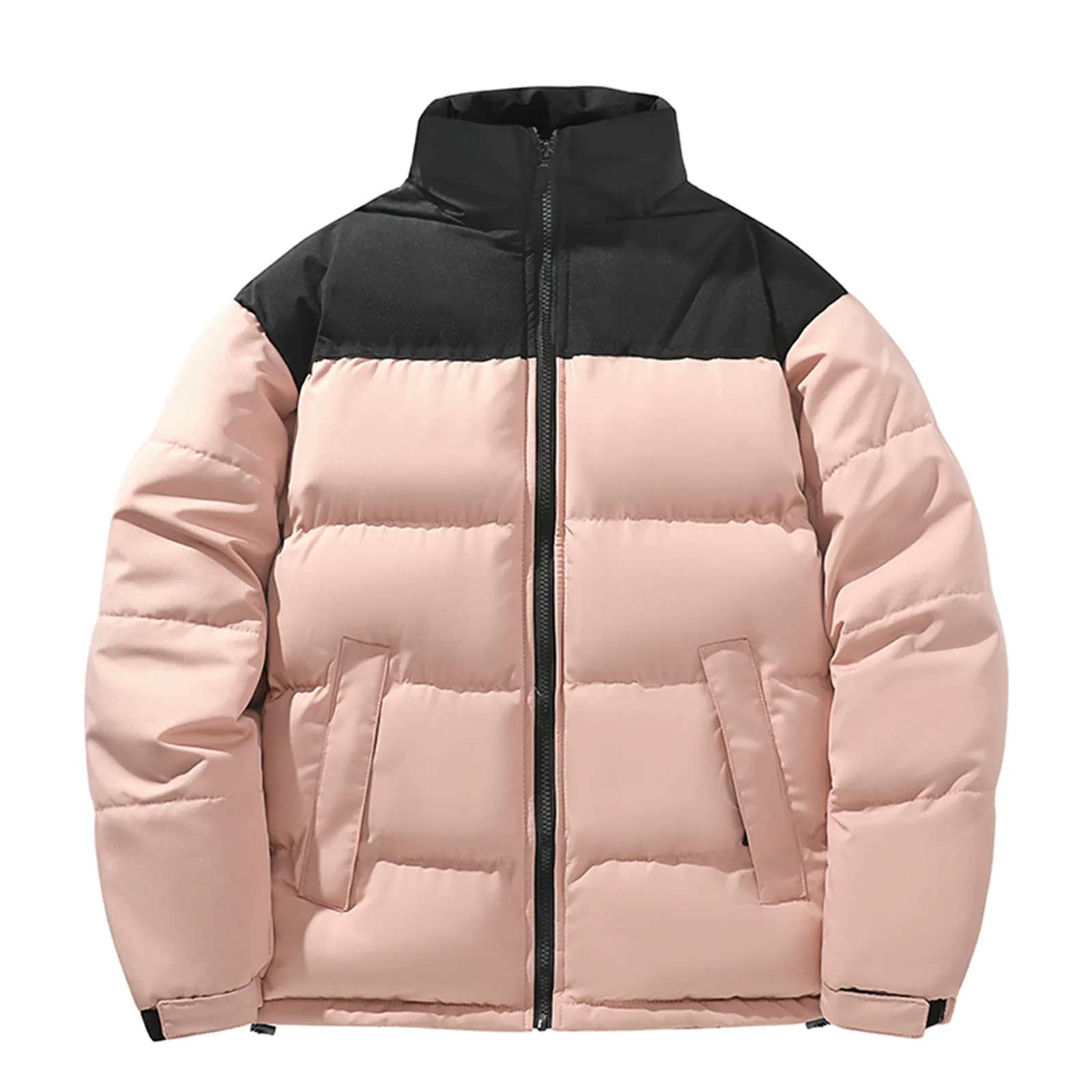 

New Fashion Men'S Solid Parkas Jackets Hooded Thick Warm Winter Zipper Casual Down Coats 2023 Male Cotton Padded Jackets