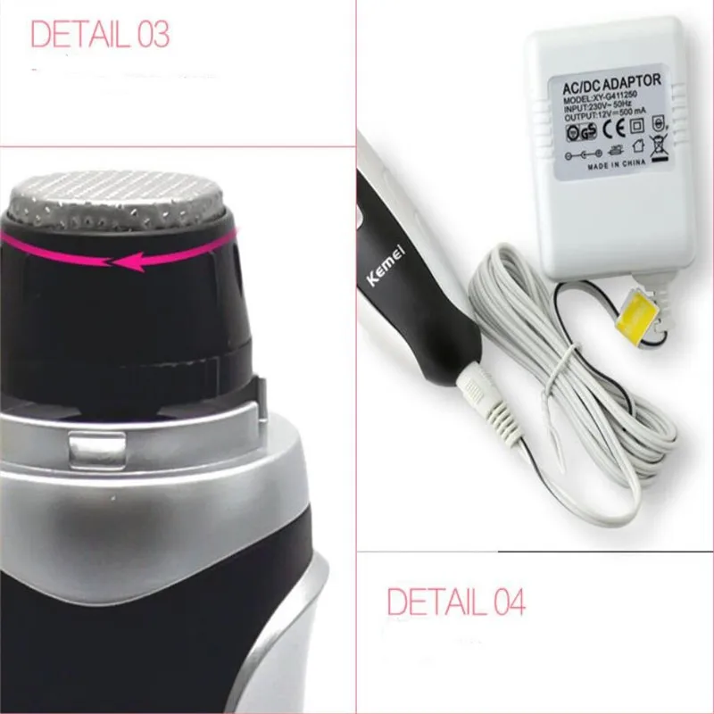 Electric Foot File Dead Hard Skin Cleaner Remover Pedicure Grinding Machine Roller Head Heel Grinder Smooth Callus Removal Tool 4