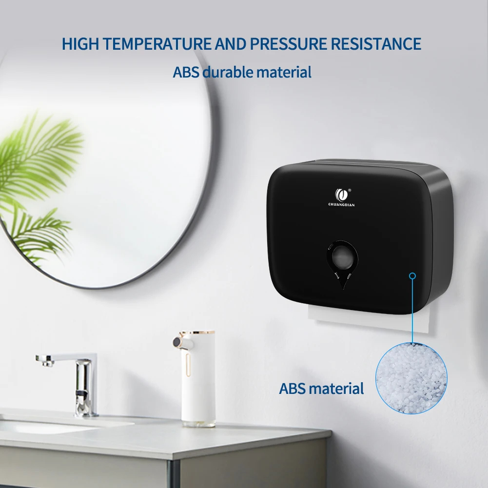 Toilet Paper Holder Tissue Dispenser Bathroom Tissue Dispenser Toilet paper towel dispenser Towel Rack Tissue Dispenser ABS Waterproof Wall Mounted Punch Free