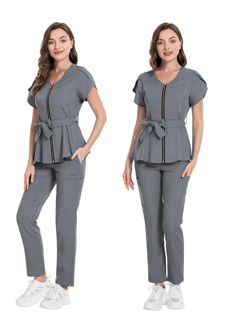 

Woman Scrubs Medical Uniforms Hospital Surgical Suits for Women Dental Clinic Beauty Salon Workwear Clothes Nurse Scrub Sets