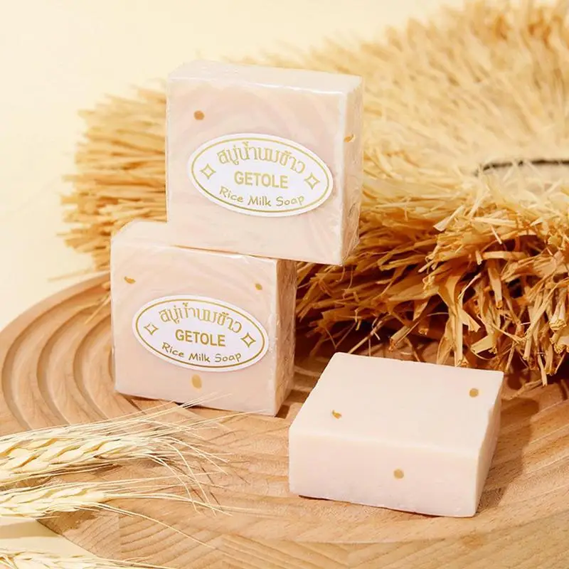 

Thai Rice Milk Soap Moisturizing Bleaching Rice Milk Soap Whitening Cleansing Soap For Face Body Handmade Collagen Vitamin Soap