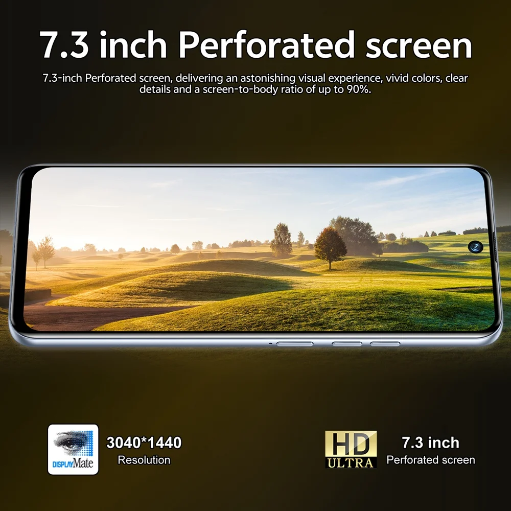 K-Touch Smartphone 5G C27 Ultra Mobile Phones Android Cell Phone Face Unlock 22GB+2TB Smartphone 7.3inch HD 5G Dual SIM 8000mAh Battery Mobile Phone