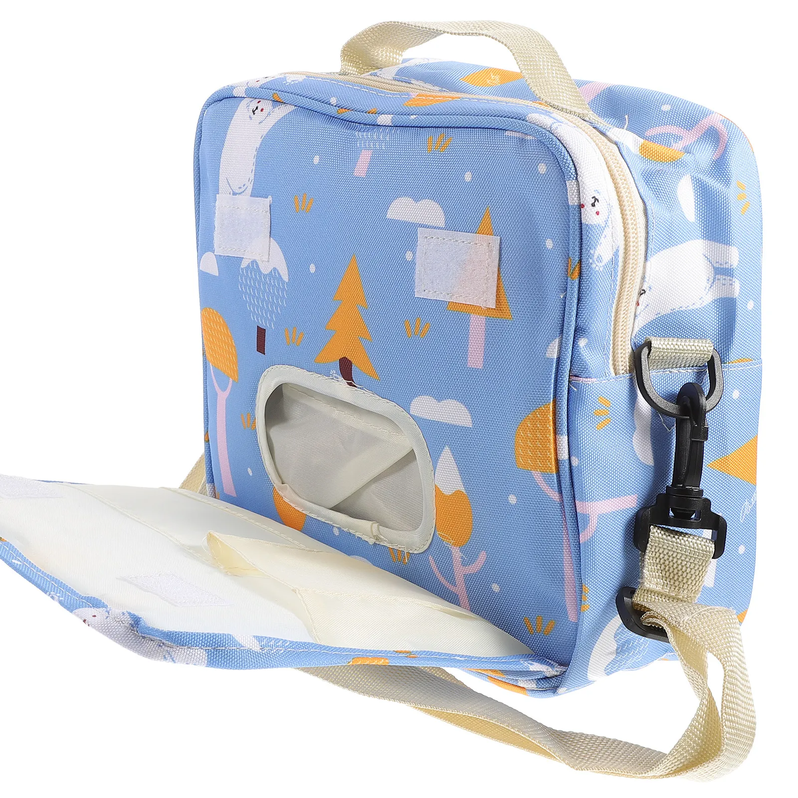 기저귀 가방 토트백 넓은 여행용 기저귀 정리함 휴대용 크로스바디 메신저백 대형 베이비 샤워 선물 용