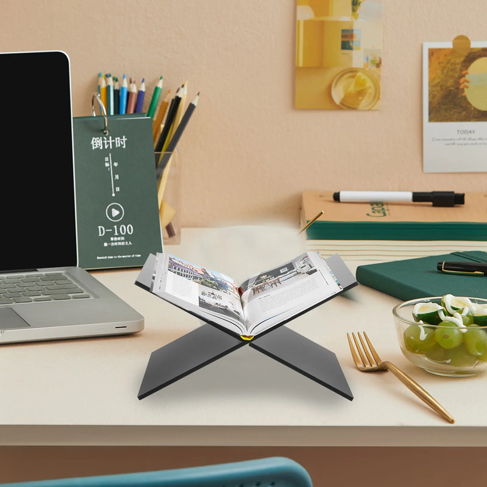 분리 가능한 아크릴 독서대 - 책, 악보, 성경, 성가, 사원, 학교, 사무실, 가정용 - 우아한 책꽂이 독서대