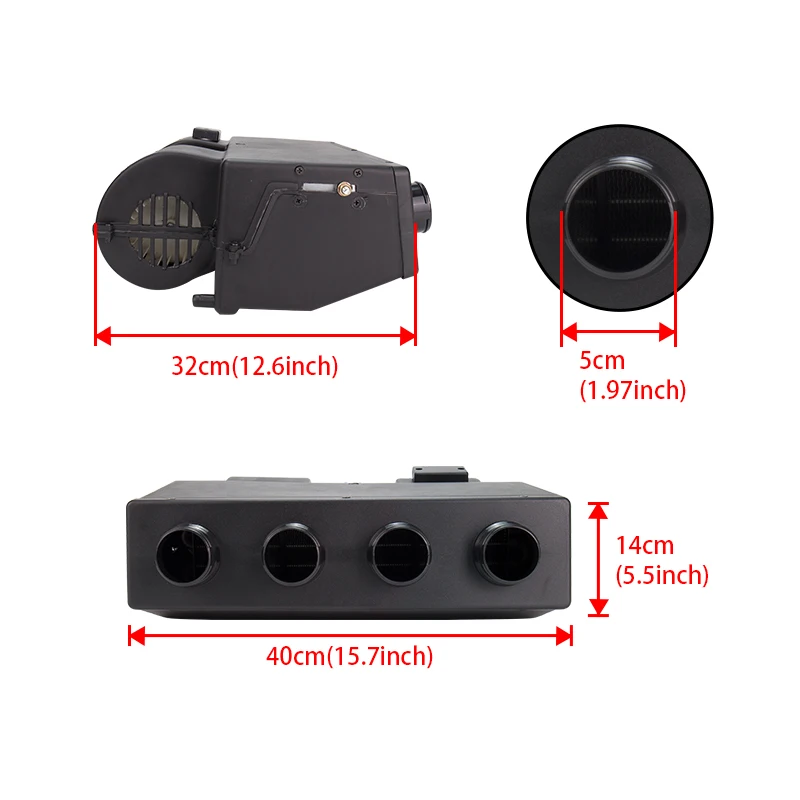 Universal Air Conditioner UN Car Air Conditioner 12V 30W 32 Pass 4 Way Coil Maximum Airflow Cooling Capacity 3 Flow Rate Air Conditioning Evaporator