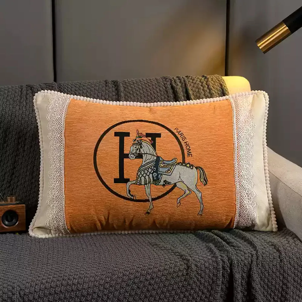 Weiche Chenille Jacquard Nickerchen Zurück Kissen Nacht Schlafen Kissen Kern Wohnzimmer Sofa Kissen Luxus Nacken Unterstützung Wurf Kissen – Detail 1