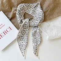 Cashew flower silk scarf, double-sided printed headband, ins decoration, versatile triangle scarf accessories - Image 3