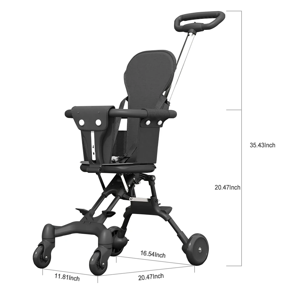 AnGku Foldable Baby Stroller Lightweight Infant Stroller with Sun Visor Adjustable Portable Toddler Strollers for Outdoor Travel images - 6