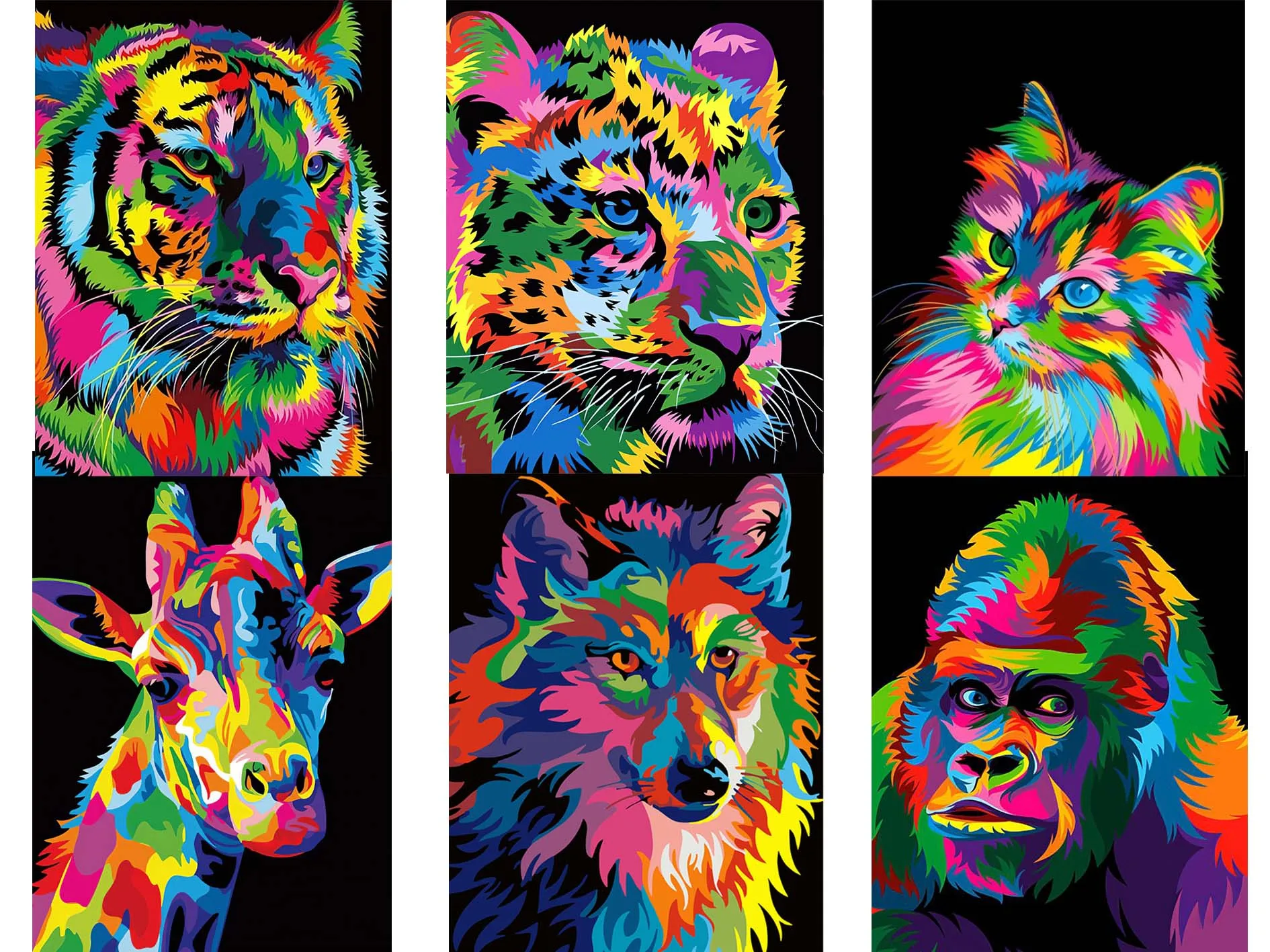 

5D DIY Diamond Painting Animals Lion Cat Tiger Cross Stitch Kit Full Drill Round Embroidery Mosaic Art Picture Of Rhinestones