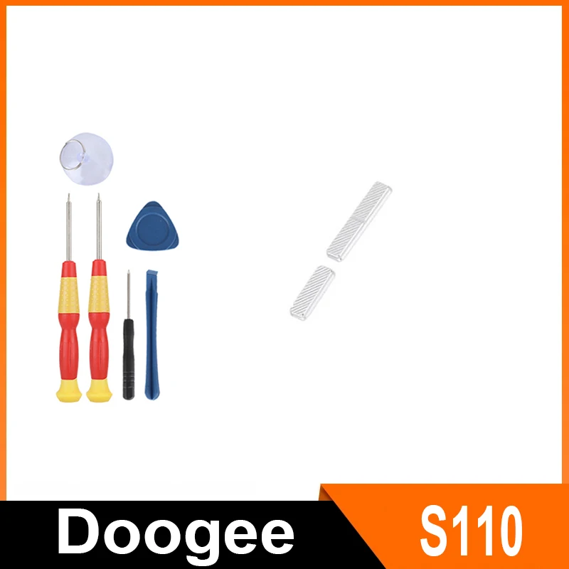 For Doogee S110 Phone Rear Cover Aluminum Piece Left and Right Decorative Accessories Side Button Mobile Phone Accessories