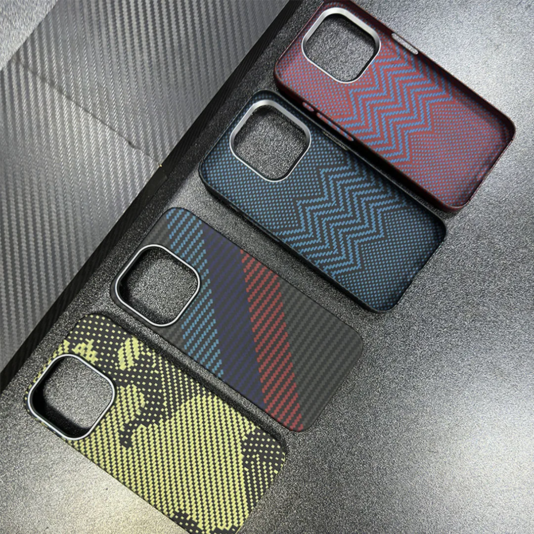 ACC-Carbon Real Carbon Fiber Phone Case For Iphone 15 Pro Max Aramid Fiber Case Anti-Fall Cover Iphone 15 Pro 5G  Shell