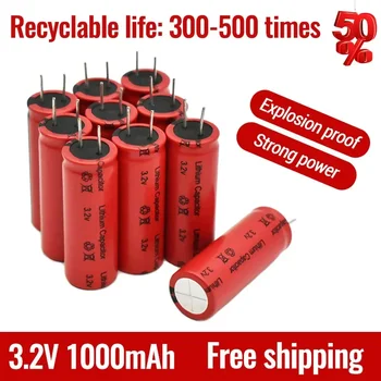 Batterie al litio 1000mAh 18500 3.2V Nuova batteria al litio a tensione standard con capacità nominale per elettronica
