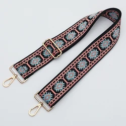 Colorful Ethnic Style Jacquard Bag Strap Adjustable Replacement Wide Shoulder Strap All-matched High Quality Bag Accessories