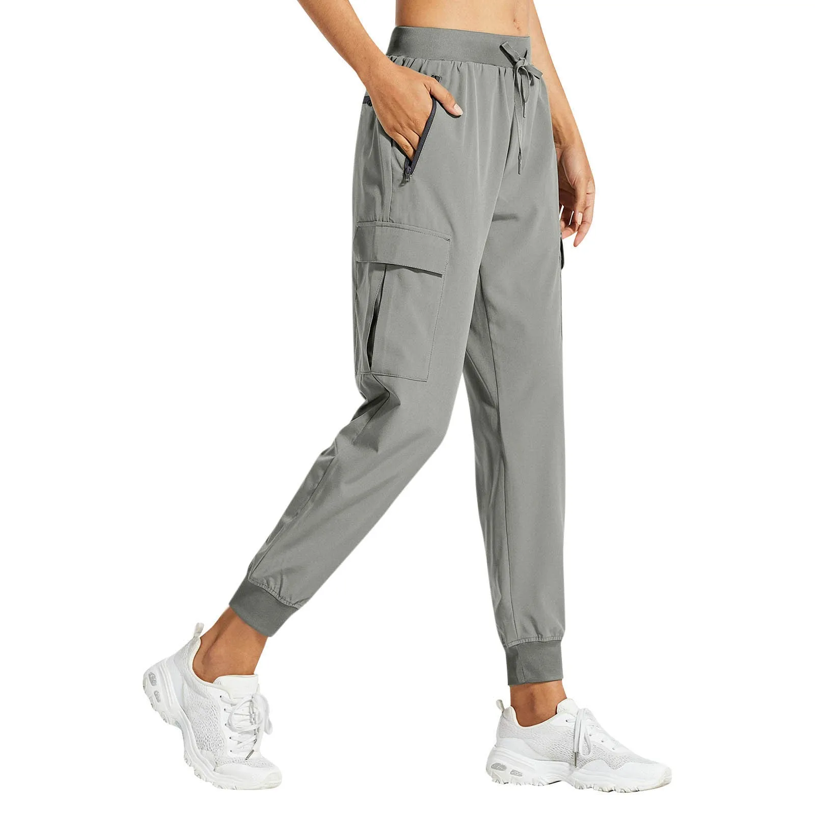Women's Summer Solid Color Workwear Slow Running Quick Drying Hiking Pants Sports Casual Pants for Various Occasions S-XXL 5