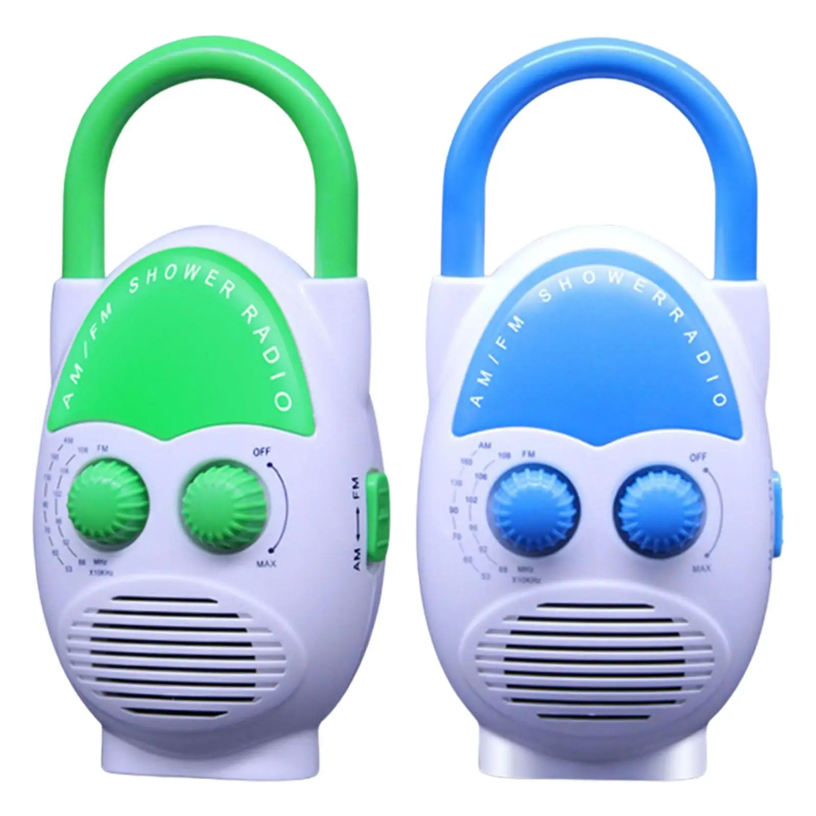 CompactPortableHangingShowerRadioTopHandleWaterResistantFinish