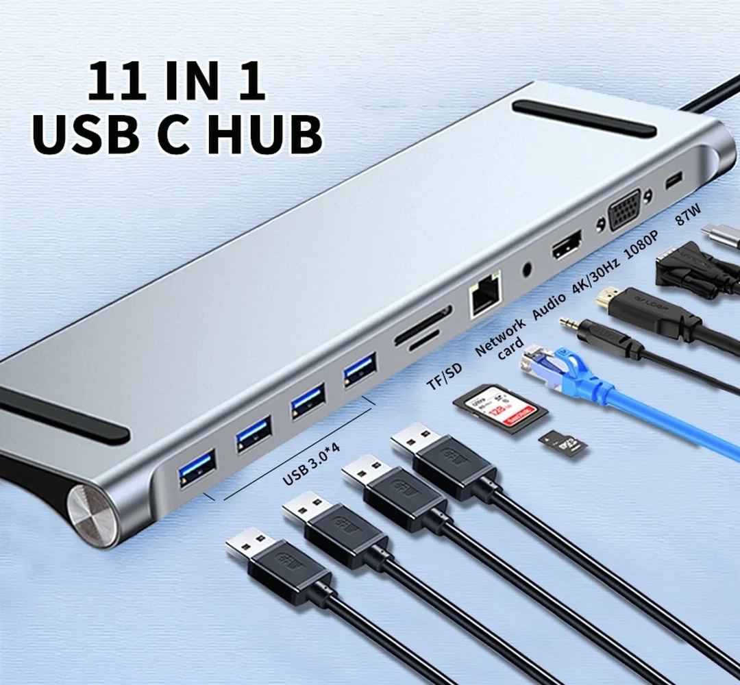 Ultimate USB-C Hub Docking Station – Multifunctional Adapter with HDMI and USB Ports