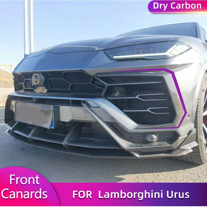 

Prepreg Dry Carbon Car Front Bumper Air Vent Cover for Lamborghini Urus Sport Utility 4-Door 2018-2021 Front Frame Canards