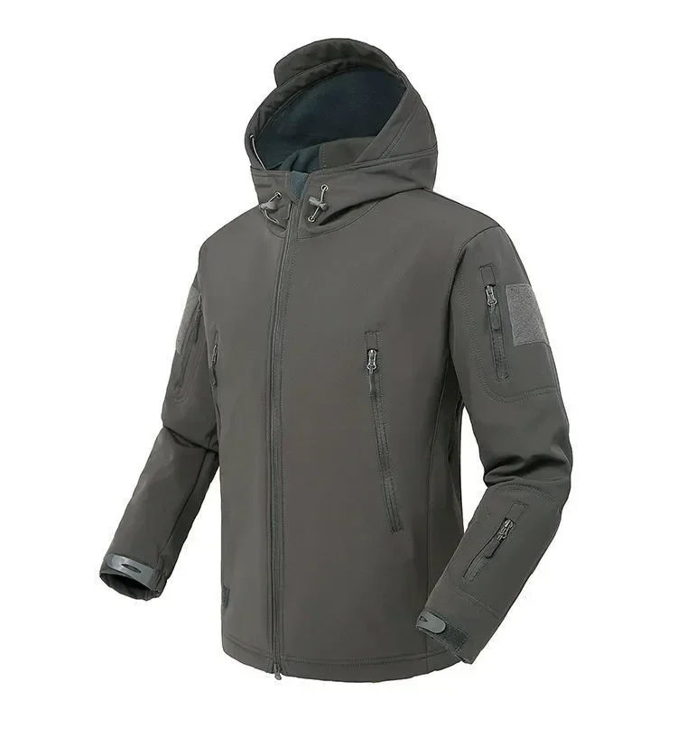 thumbnail image 1 of Chaquetas de senderismo de otoño para hombre, chaquetas polares de camuflaje, ropa táctica, cortavientos de camuflaje para hombre 2024, 1 of 5