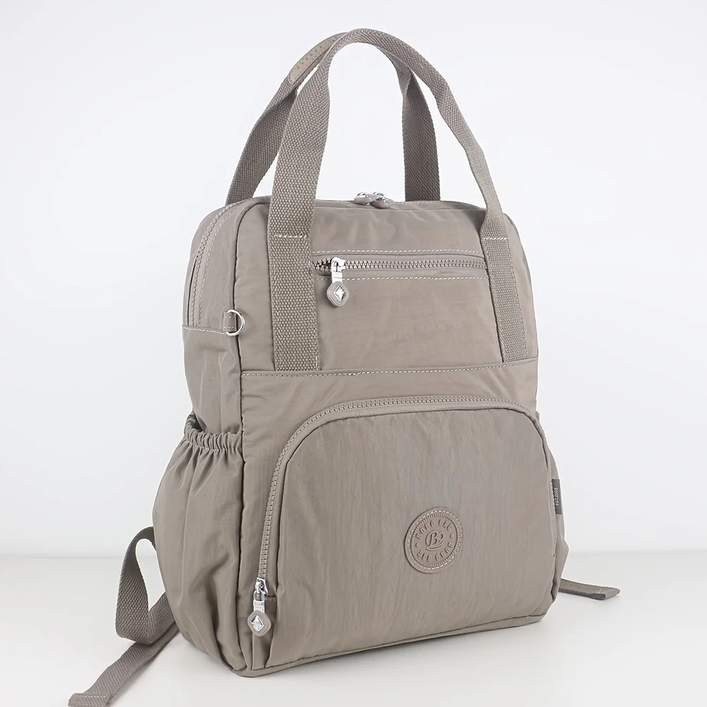 Women's Nylon Travel and School Backpack with Large Capacity and Multiple Pockets