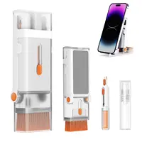 8 in 1 Keyboard Cleaning Brush Kit Phone Stand Earphone Cleaning Pen for Airpod 1 2 3 Cleaning Tool for Computer/MacBook/iPad 2