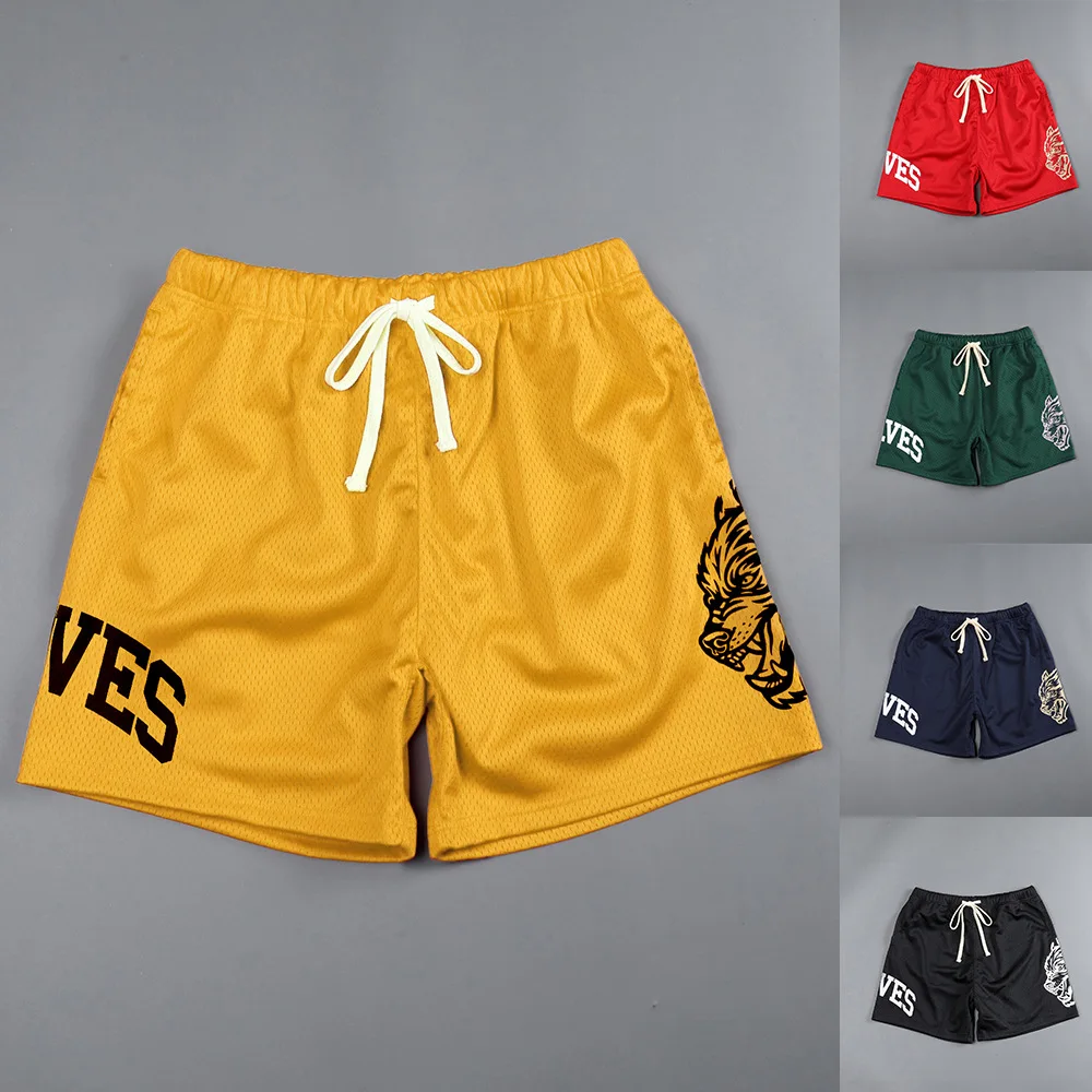 2024 Summer New Men's Fashion Beach Trend Shorts Mesh Breathable Fast Drying Comfortable Multi-Color Outdoor Running Shorts For
