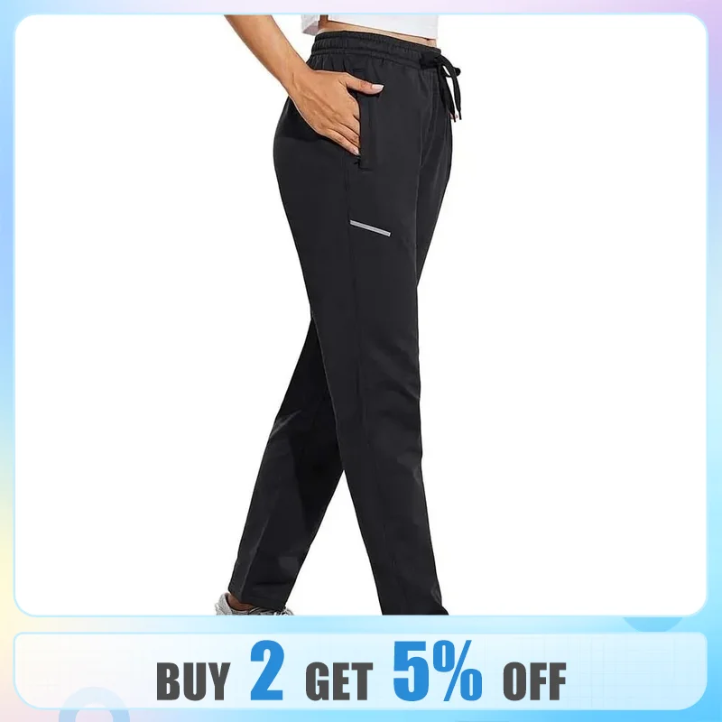 BALEAF Women's Fleece Lined Pants Sweatpants Warm Zipper