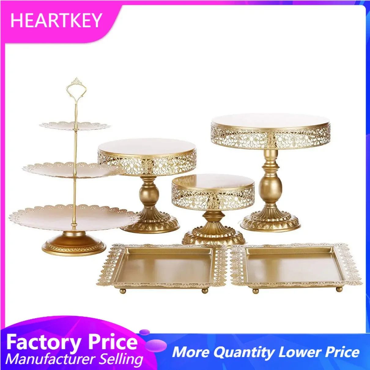 

Cake Stand Cupcake Dessert Display Decoration Rack Tray for Party Wedding Birthday Christmas Snack Candy Plate Metal Pan