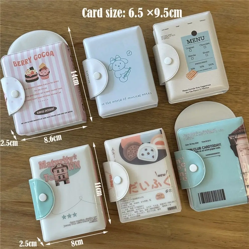 Cute Japanese Style Card Album PVC Mini Idol Card Collect Book with 16 Internal Pages 3 Inch Collectible Card Album Gift