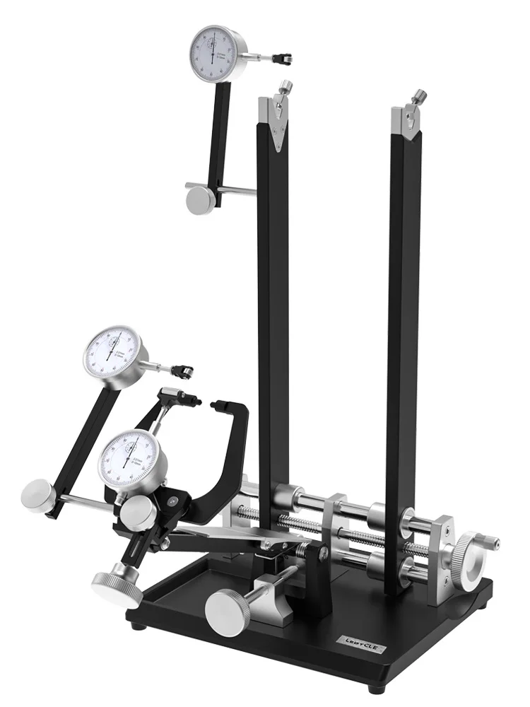 Bicycle Wheel Truing Stand with Precision Dial Indicators Bicycle Wheel Repair Tool Kit for Wheel Alignment and Disc Rotor Check